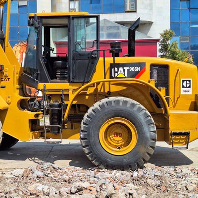 Xây dựng sử dụng máy nén lưng CAT 966H 6T tải 2 tay máy kéo máy nén lưng