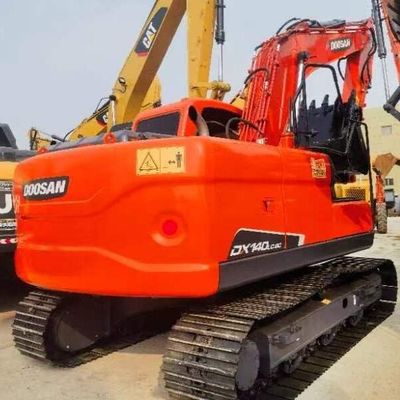 Sử dụng Doosan DH140 12 Tons Crawler Excavator Old Earth Moving Machinery