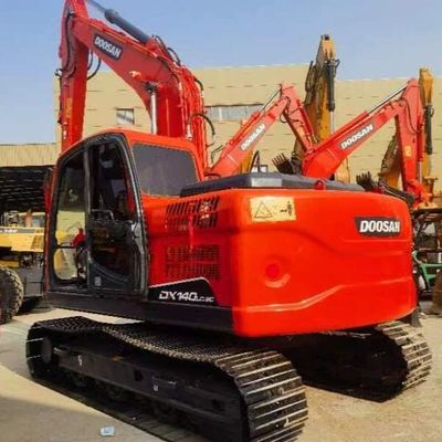 Sử dụng Doosan DH140 12 Tons Crawler Excavator Old Earth Moving Machinery