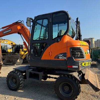 48KW sử dụng máy đào DOOSAN máy đào Doosan DX60W máy đào quạt thủy lực 5550 kg