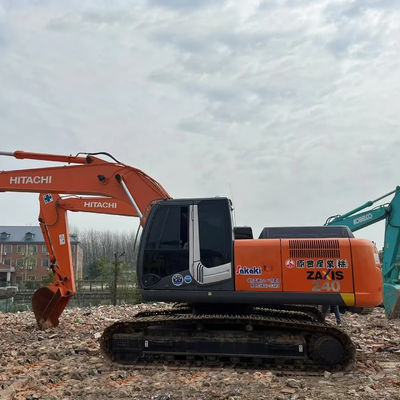 Hitachi sử dụng ZX240 Hydraulic Crawler Excavator tay thứ hai 23.5 Ton Digger