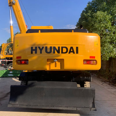 HYUNDAI 210W-7 Máy đào bánh xe cũ, Thiết bị xây dựng sử dụng 124KW Cho khai thác mỏ