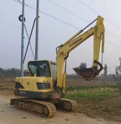 Phân dụng Hyundai 60 Excavator Digger Mini Hydraulic Crawler Excavator 5850kg