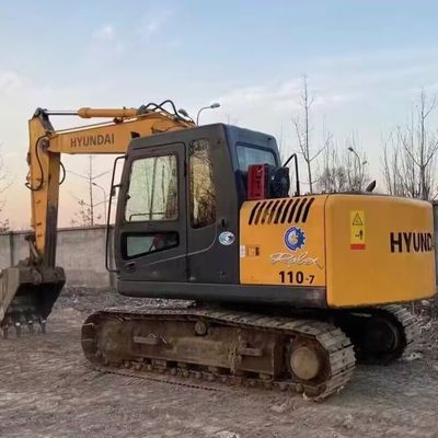 Hyundai R110-7 Cỗ máy đào crawler sử dụng Máy đào tay thứ hai 11200kg 0,30-0,59m3 Xô