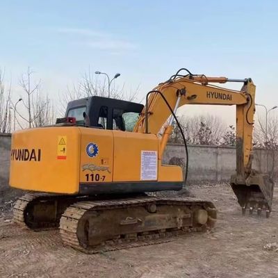 Hyundai R110-7 Cỗ máy đào crawler sử dụng Máy đào tay thứ hai 11200kg 0,30-0,59m3 Xô