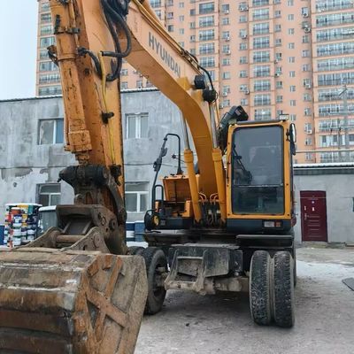 Hyundai 150w Xe đào bánh xe cũ Công cụ di chuyển đất hạng nặng