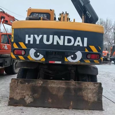 Hyundai 150w Xe đào bánh xe cũ Công cụ di chuyển đất hạng nặng