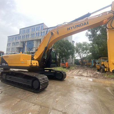 Xây dựng cũ Excavator Hyundai 220lc-9s màu vàng tay hai Excavator