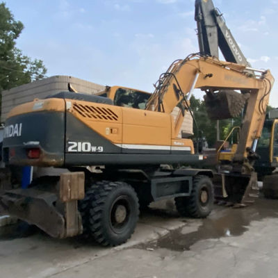 Hyundai 210W-9 Xe đào bánh xe cũ Thiết bị xây dựng Hyundai 20560kg