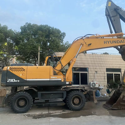 Hyundai 210W-9 Xe đào bánh xe cũ Thiết bị xây dựng Hyundai 20560kg