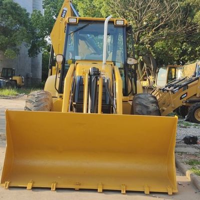 74.6kW JCB 4CX Loader sử dụng màu vàng 4378kg nâng tay hai Backhoe Loader bánh xe di chuyển