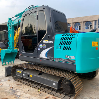 7000 Kg máy đào thủy lực sử dụng Kobleco Sk75 41kw Digger cho xây dựng