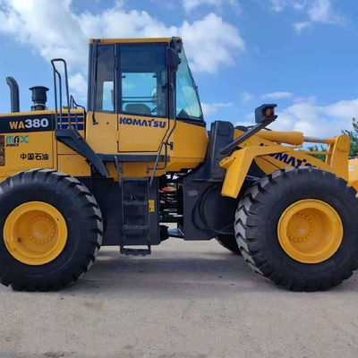 Công suất nặng 146kW Komatsu WA380 Loader bánh xe cũ 5 tấn tải cho nông nghiệp