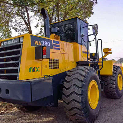 Công suất nặng 146kW Komatsu WA380 Loader bánh xe cũ 5 tấn tải cho nông nghiệp