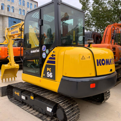 Crawler sử dụng Komatsu Excavator Pc56 2nd Hand Diggers hiệu quả hoạt động cao