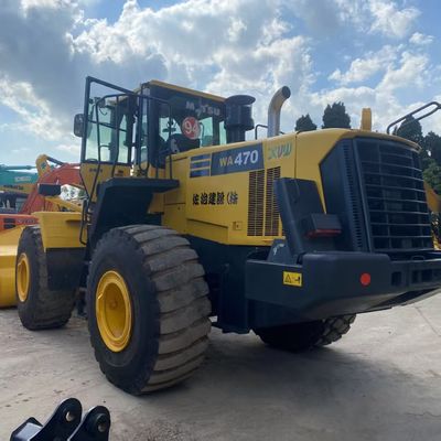 Công trình xây dựng sử dụng Komatsu WA470 Loader 204kW Nước làm mát Loader tay thứ hai