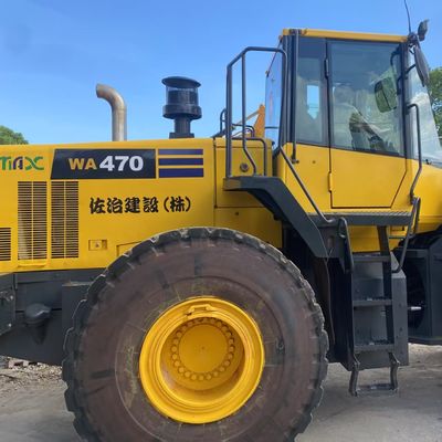 Công trình xây dựng sử dụng Komatsu WA470 Loader 204kW Nước làm mát Loader tay thứ hai
