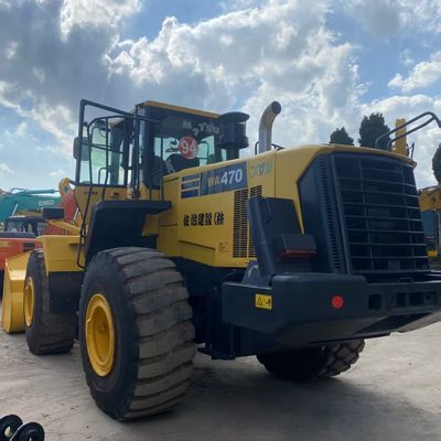 Công trình xây dựng sử dụng Komatsu WA470 Loader 204kW Nước làm mát Loader tay thứ hai