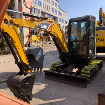Đất di chuyển được sử dụng SANY 35U Excavator Digger nước làm mát Màu vàng