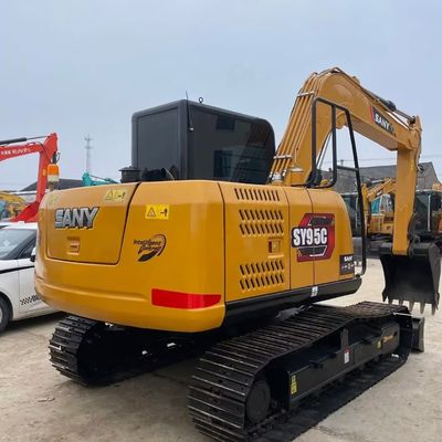 Màu vàng Máy khai quật mini SANY 95c Máy khai quật tay hai 9180kg