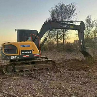 Volvo 80D sử dụng Mini Excavator Digger 42kw 2100rpm Cho xây dựng đường bộ